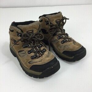 Nevados Youth Klondike Waterproof Hiking Taupe Lace Up Ankle Boots Brown Sz 1M